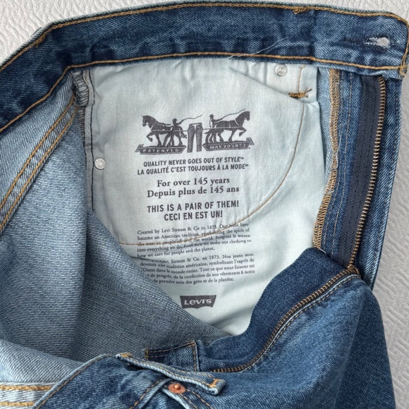 NWT - Men's LEVI's 505™ Regular Straight Leg Blue Jeans W 36 L 30 - Picture 9 of 12